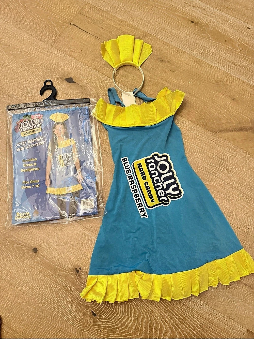 Jolly Rancher Blue Raspberry Costume Blue & Yellow Girls 7-10